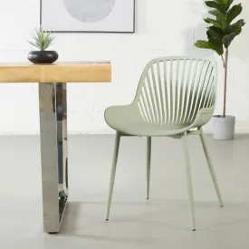 DANIELLA - Green Plastic Dining Chair