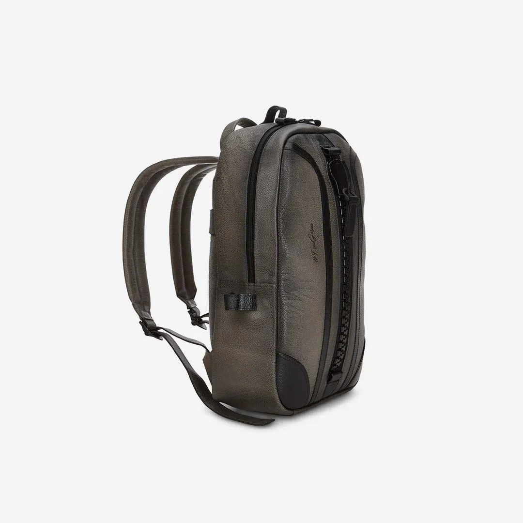 18's Leather Backpack With Suede Trim