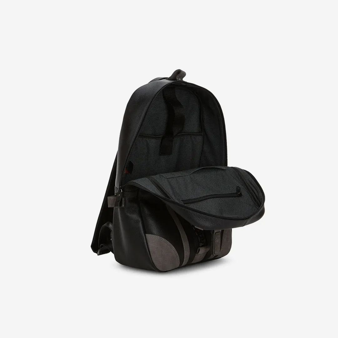 18's Leather Backpack With Suede Trim