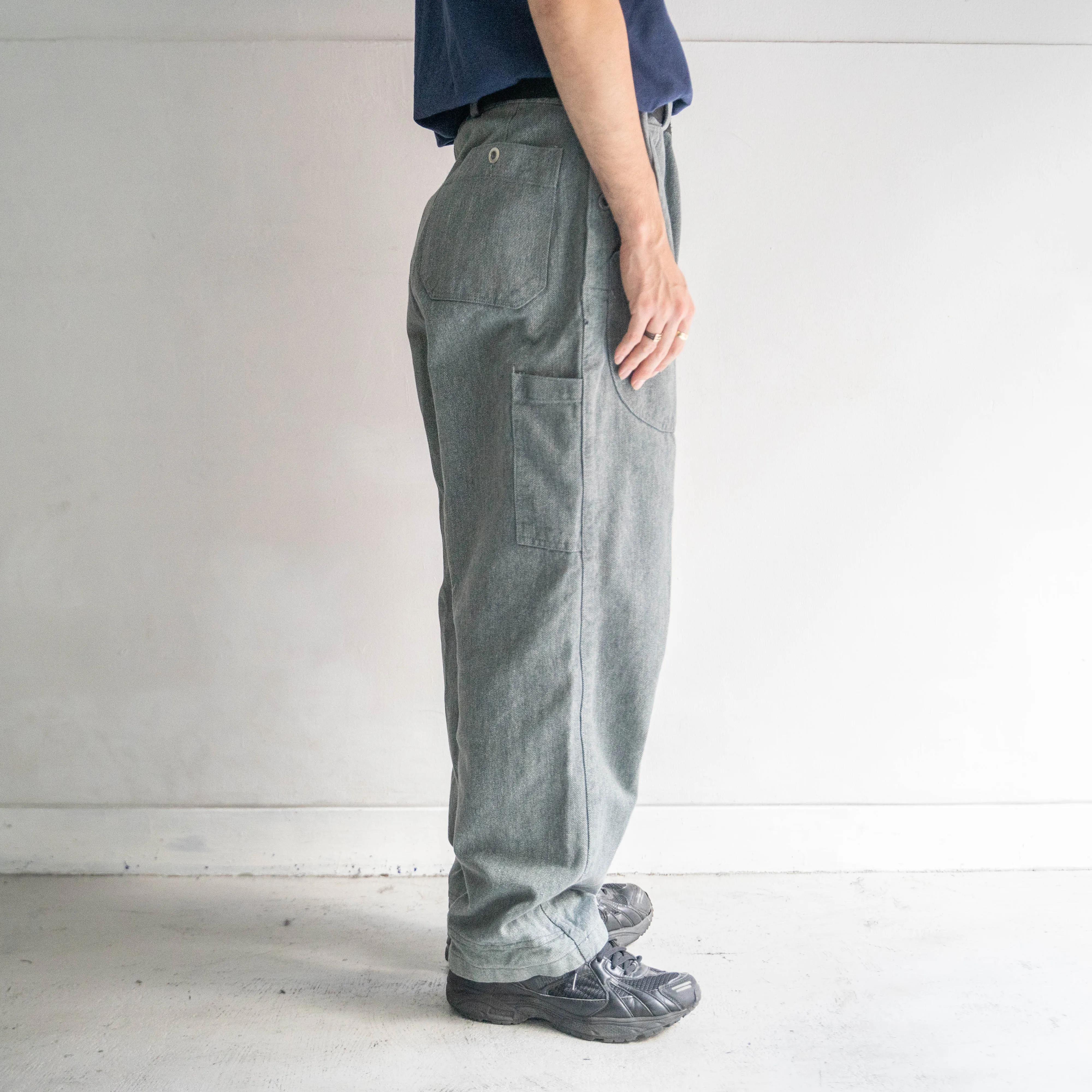 1950-60s Swiss military denim work pants