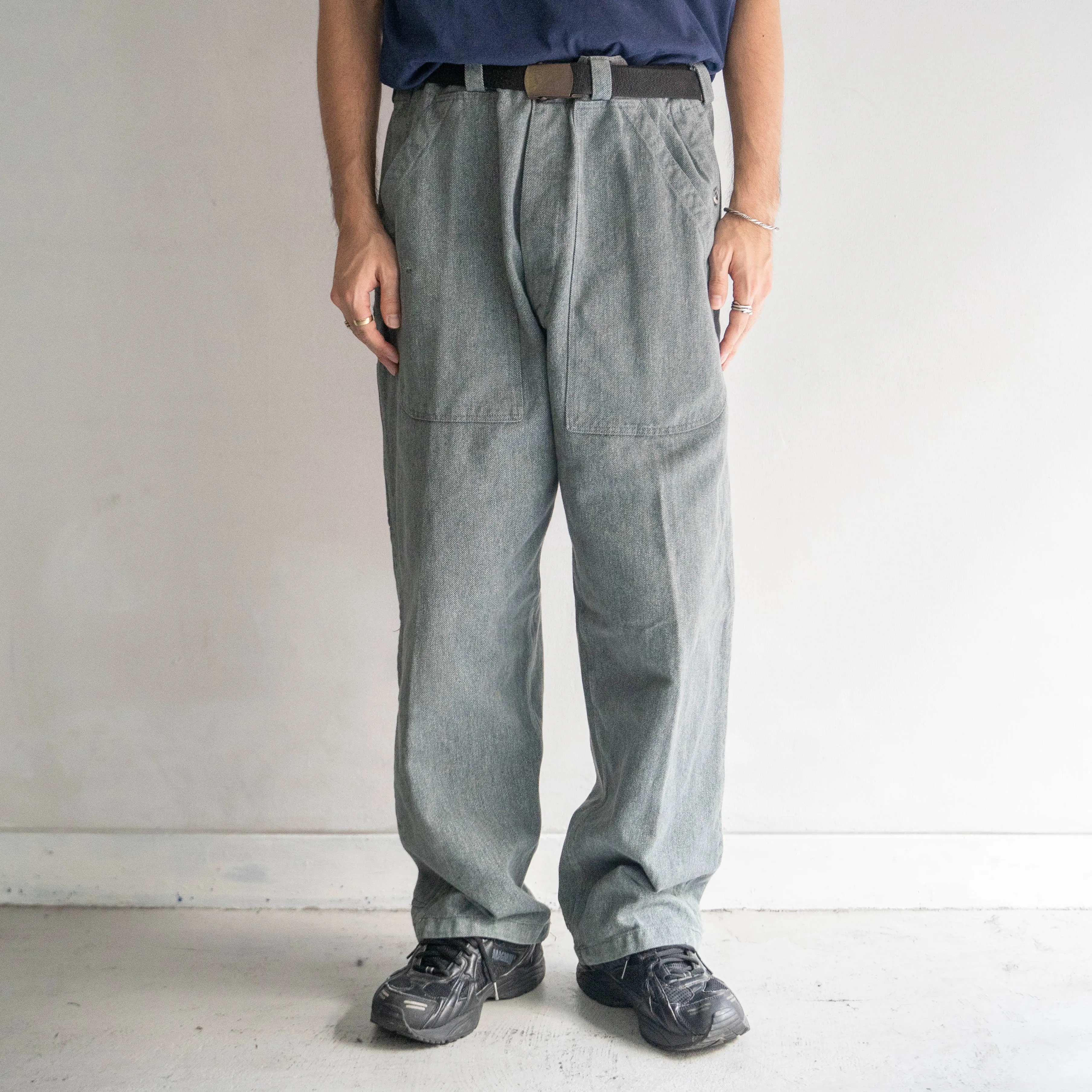 1950-60s Swiss military denim work pants