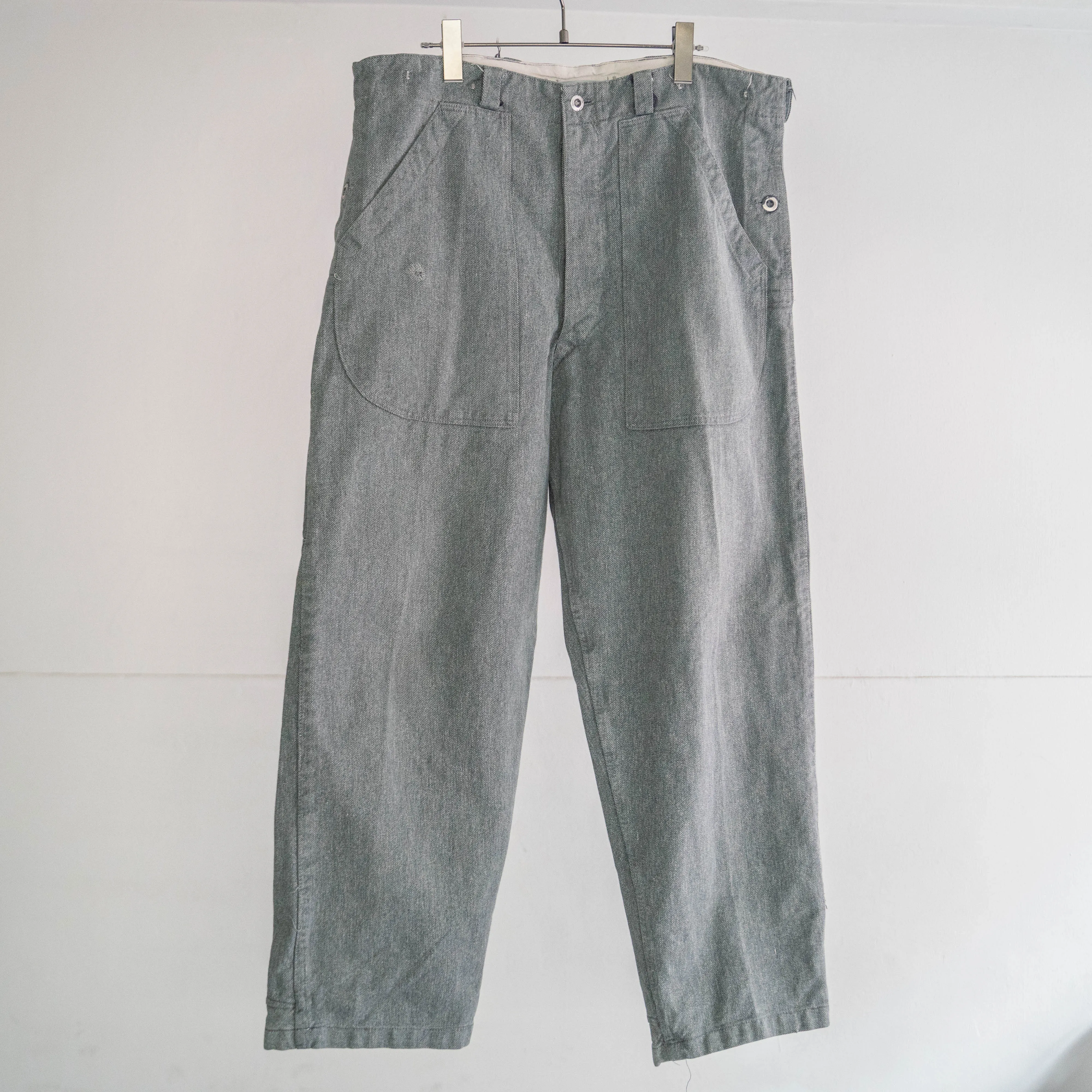 1950-60s Swiss military denim work pants