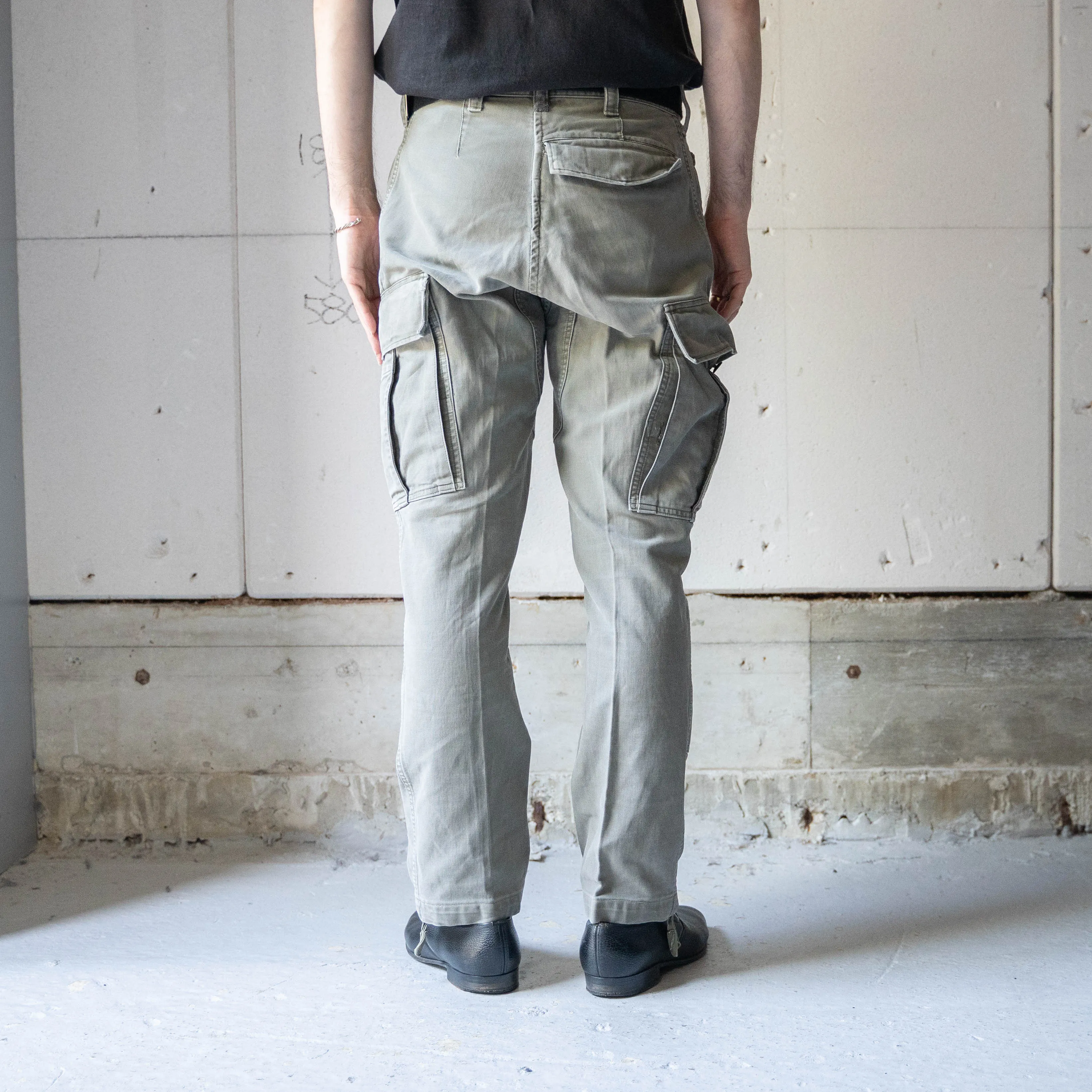 1960s German military german moleskin cargo pants 'with flap pockets'