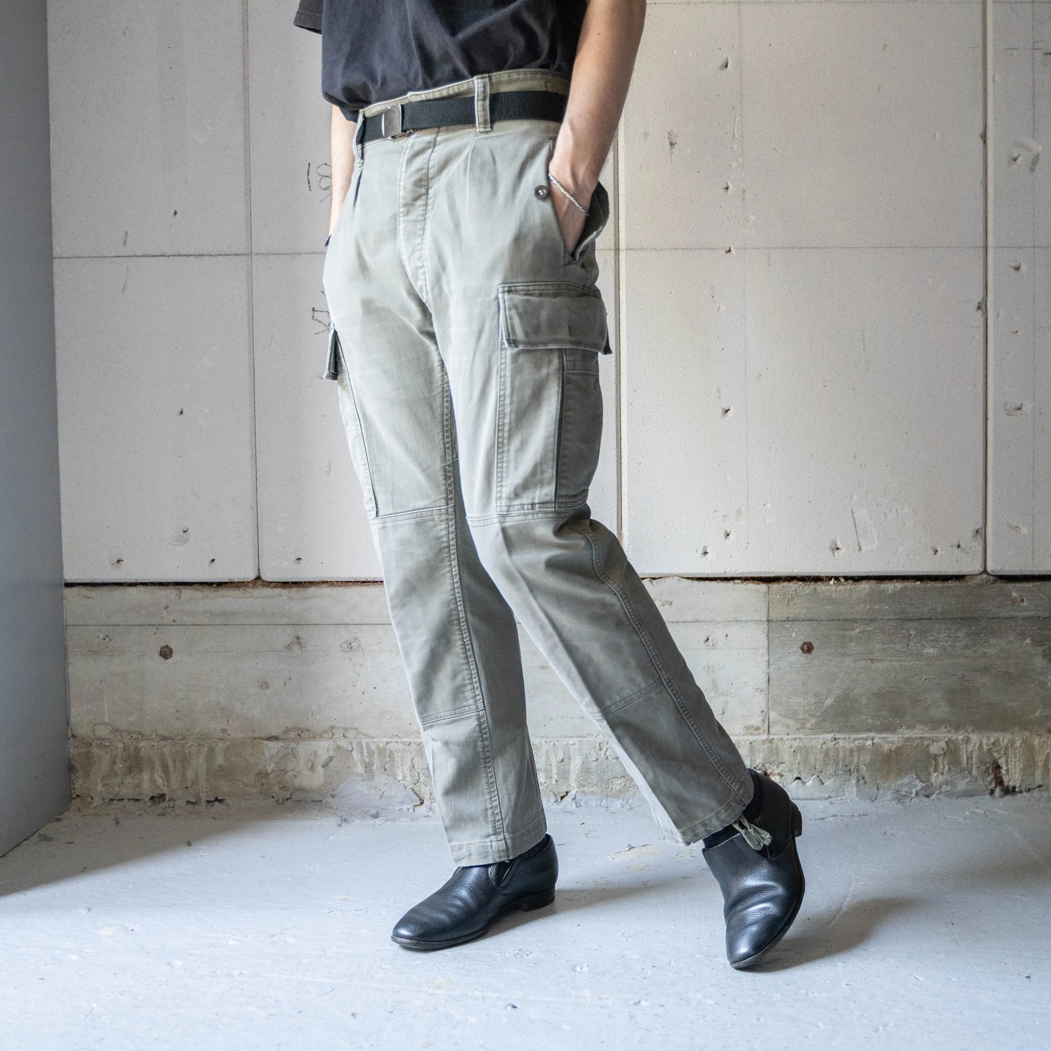 1960s German military german moleskin cargo pants 'with flap pockets'