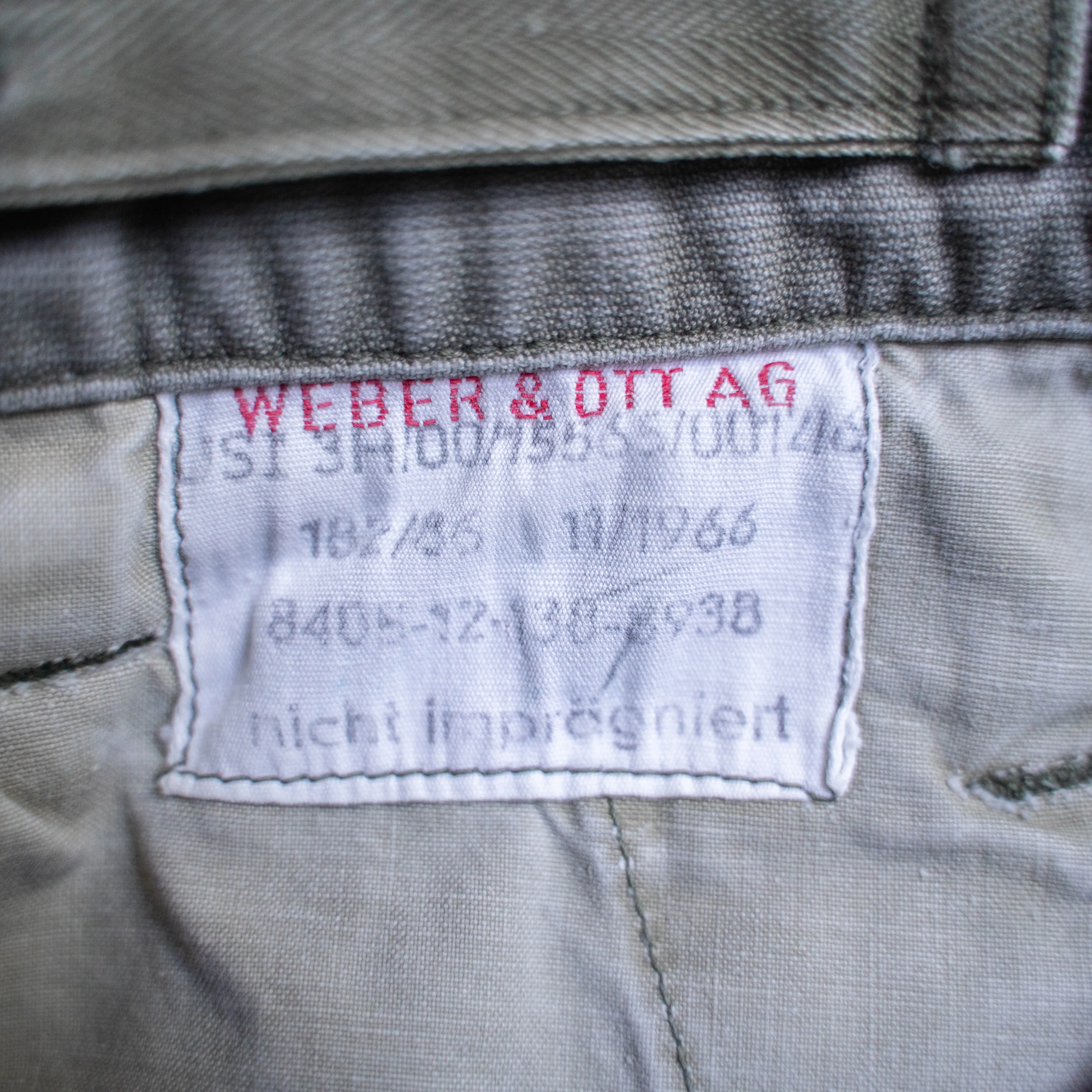 1960s German military german moleskin cargo pants 'with flap pockets'