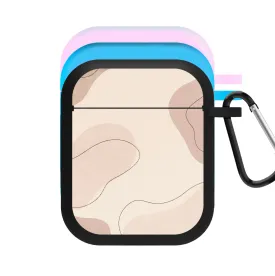 Abstract Beige AirPods Case