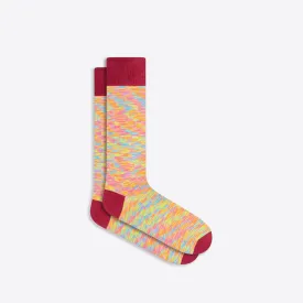 Abstract Melange Mid-Calf Sock