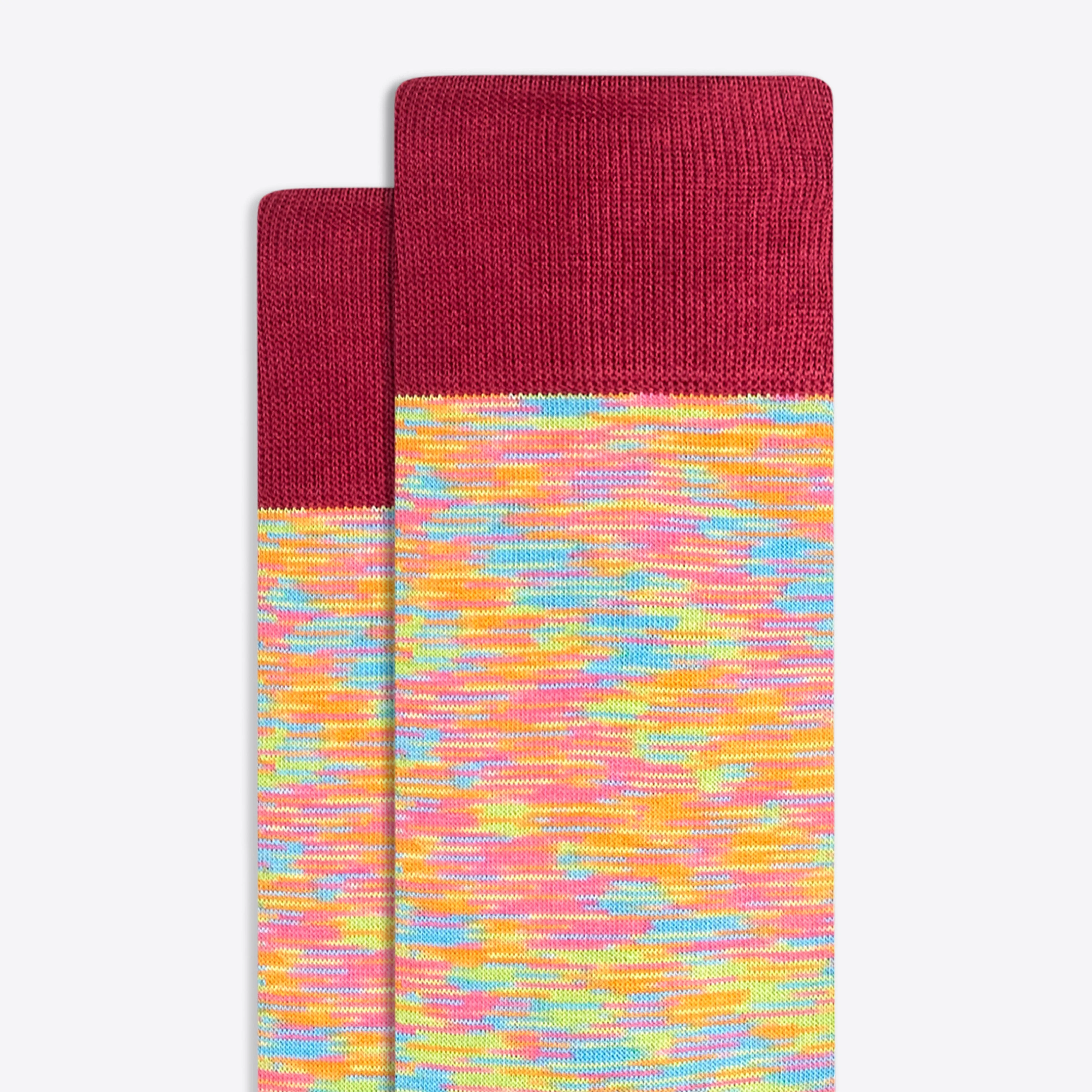 Abstract Melange Mid-Calf Sock