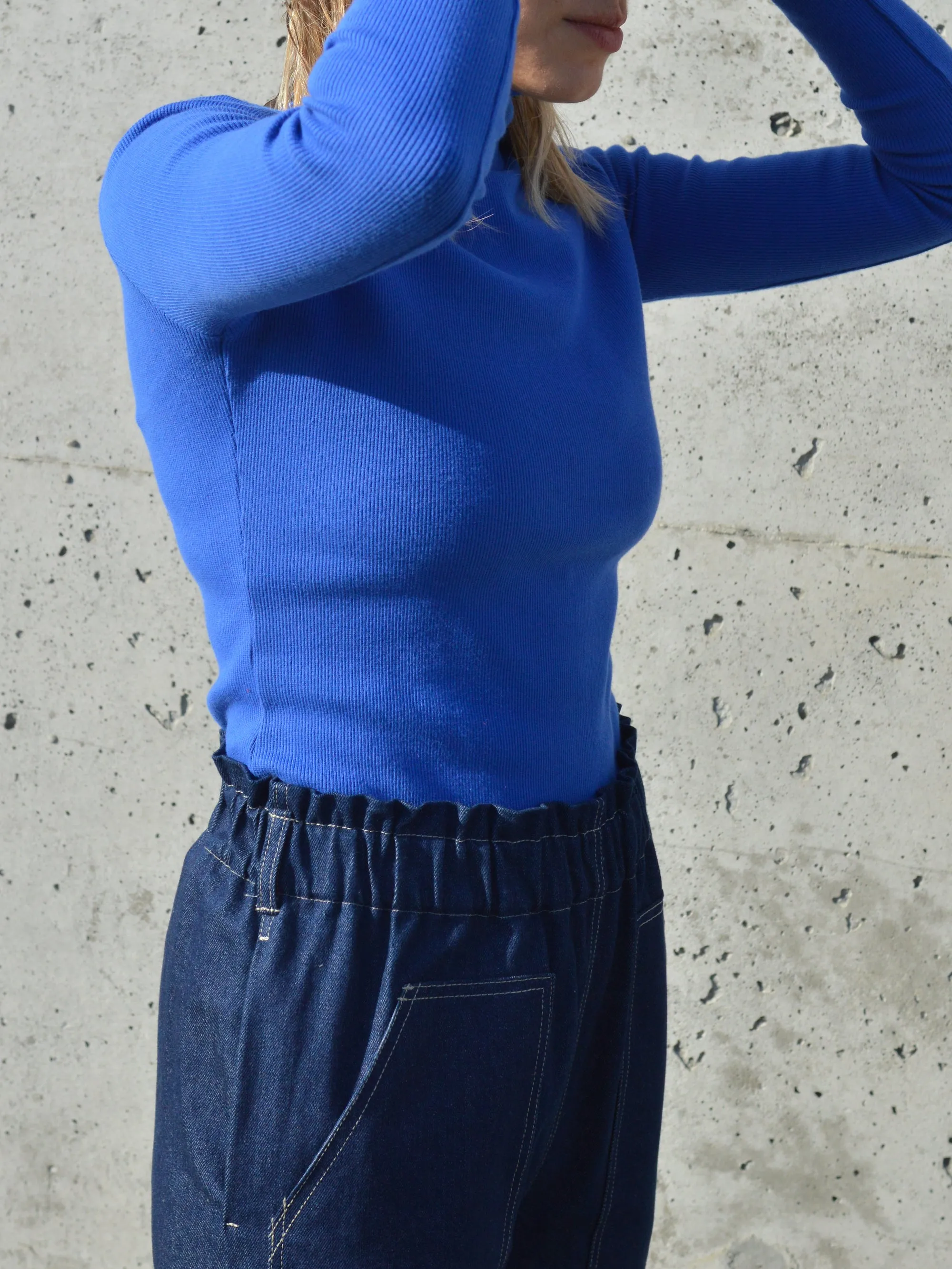 ADAMO blue turtleneck