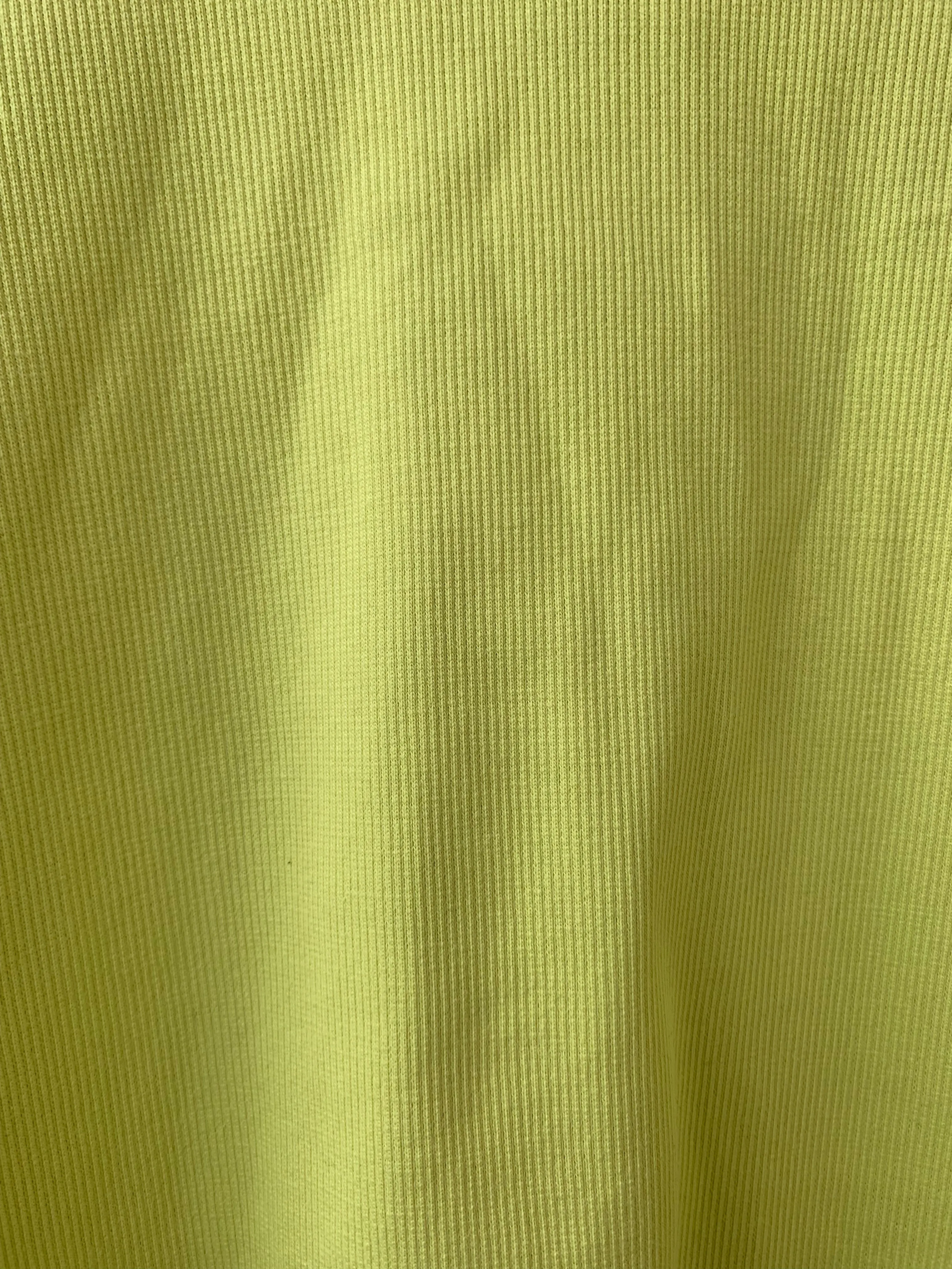 ADAMO lime mock neck-S/L/XXS with stain at back or fabric reverse