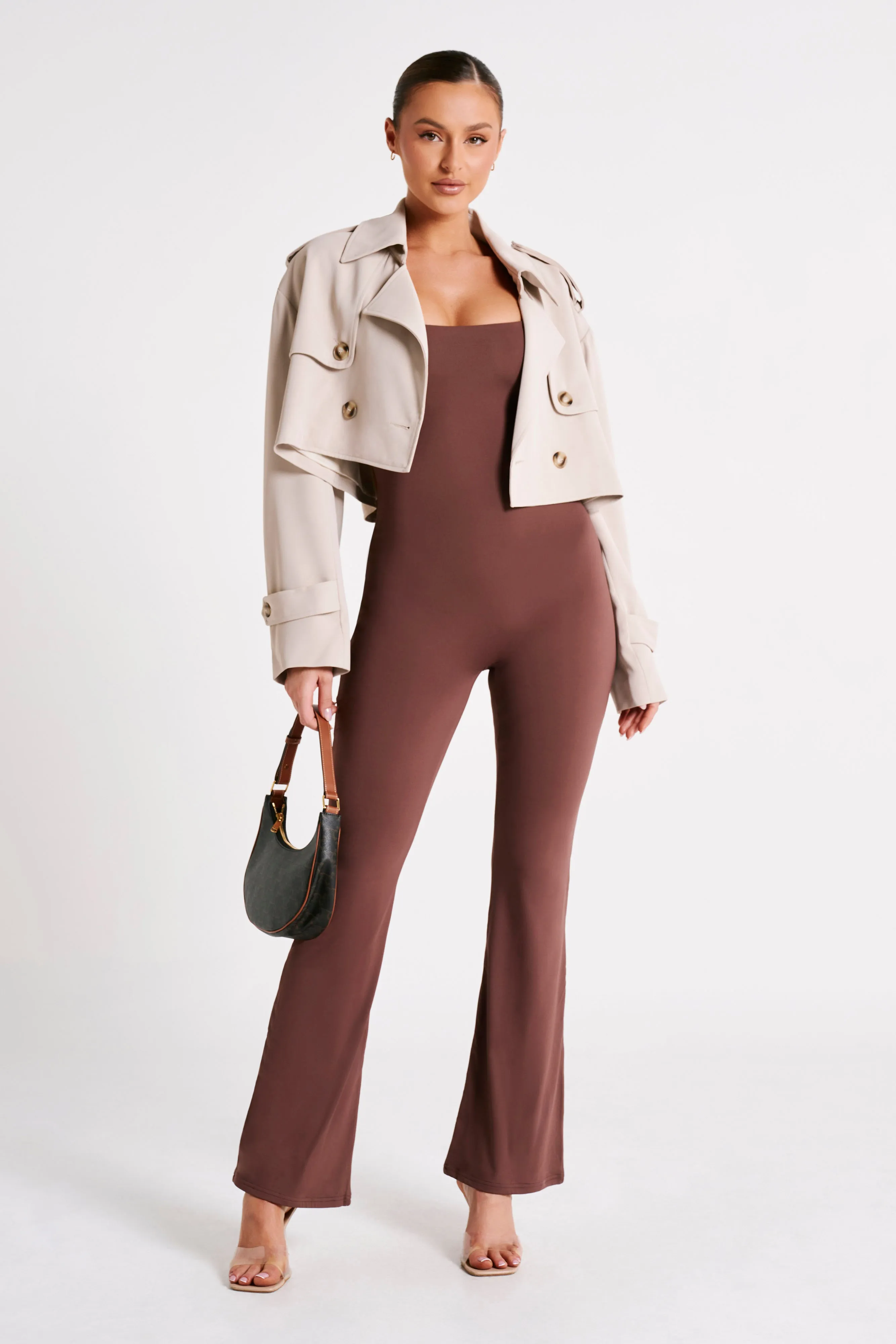 Adelaide Recycled Nylon Jumpsuit - Mocha