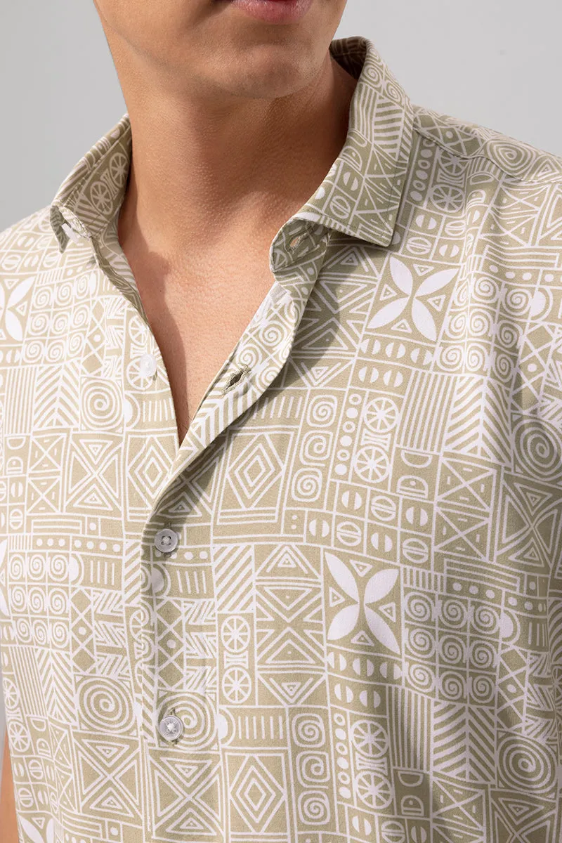 African Clan Beige Shirt