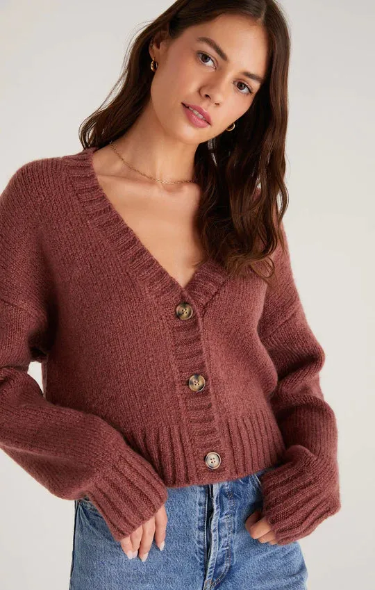 Allegra Cardigan | Sand, Mulberry