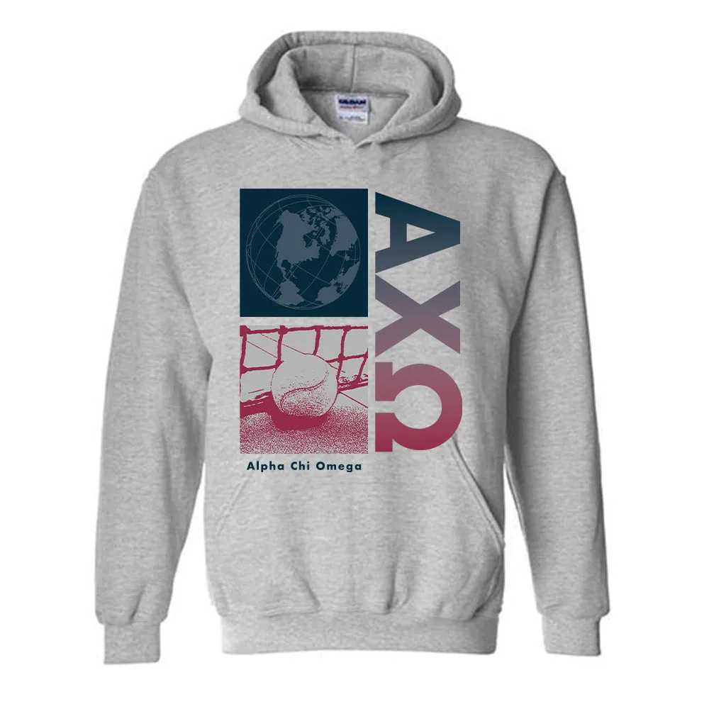 Alpha Chi Omega In The Gym Hooded Sweatshirt