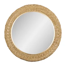 Athena 457MI40FGN 40-Inch Round Wall Mirror - Natural Seagrass