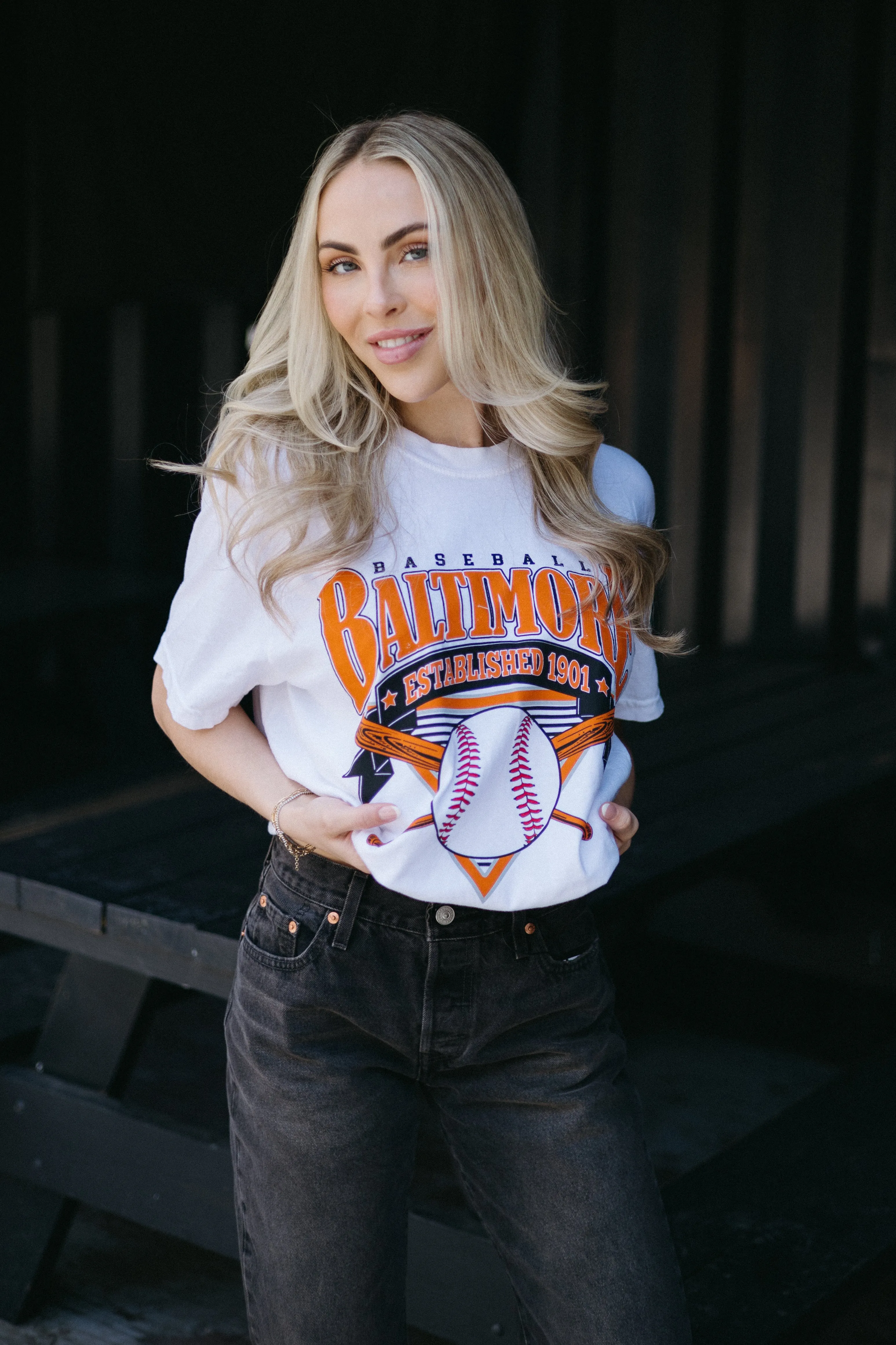 Baltimore Vintage Baseball Tee By Brightside