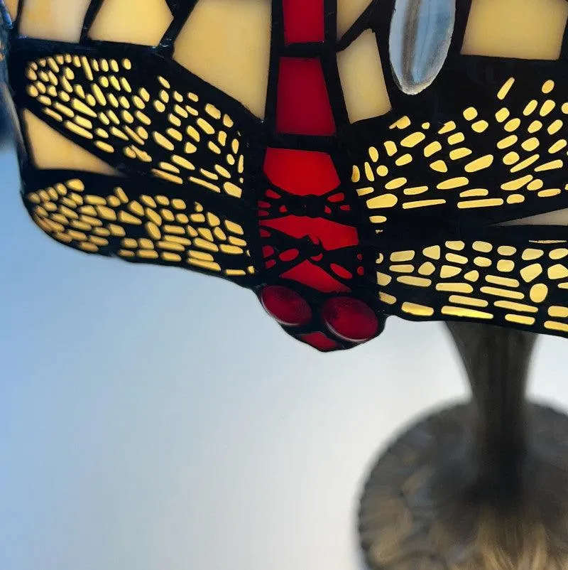 Beige Dragonfly Tiffany Lamp by Loxton Lighting