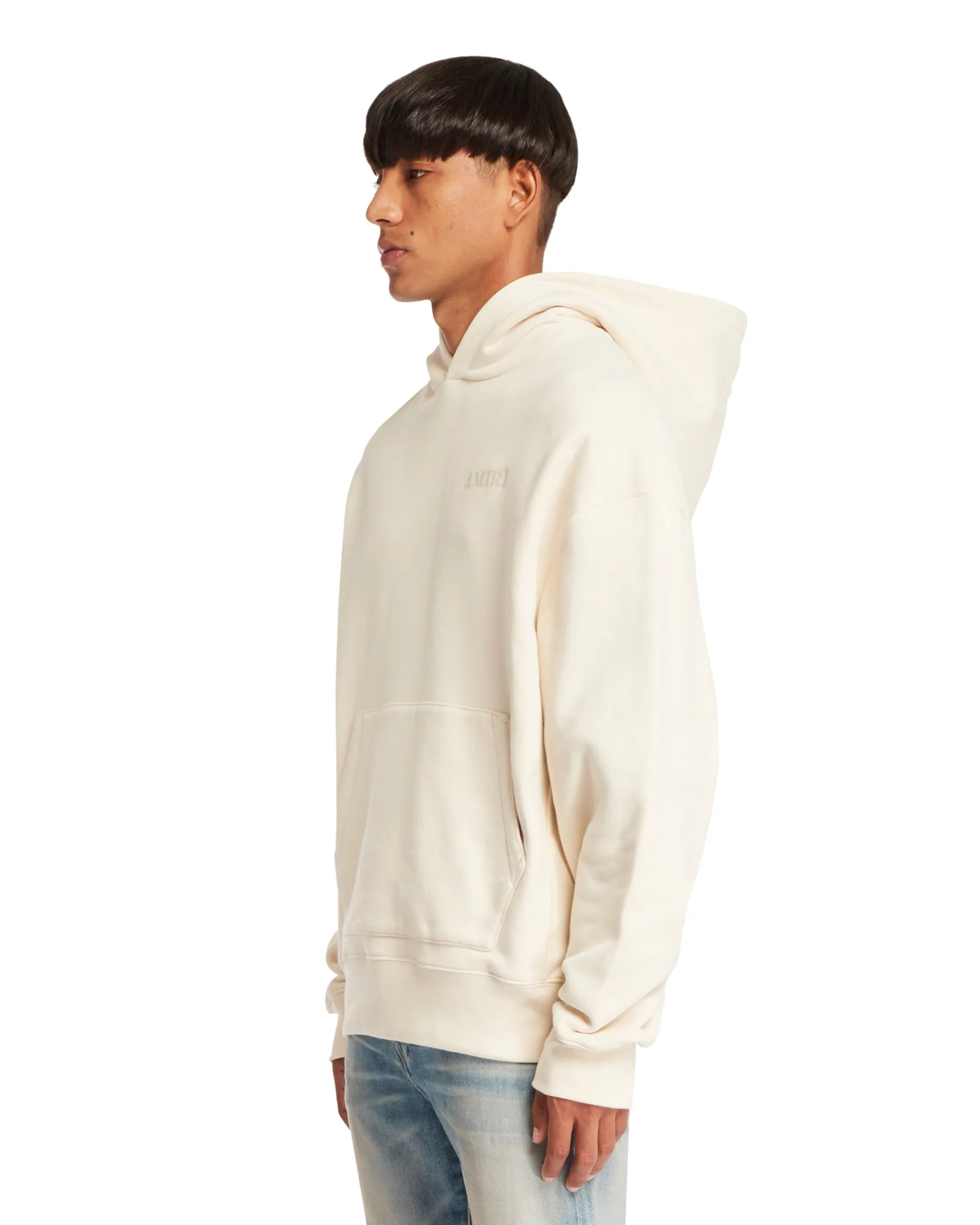 Beige Logoed Hoodie