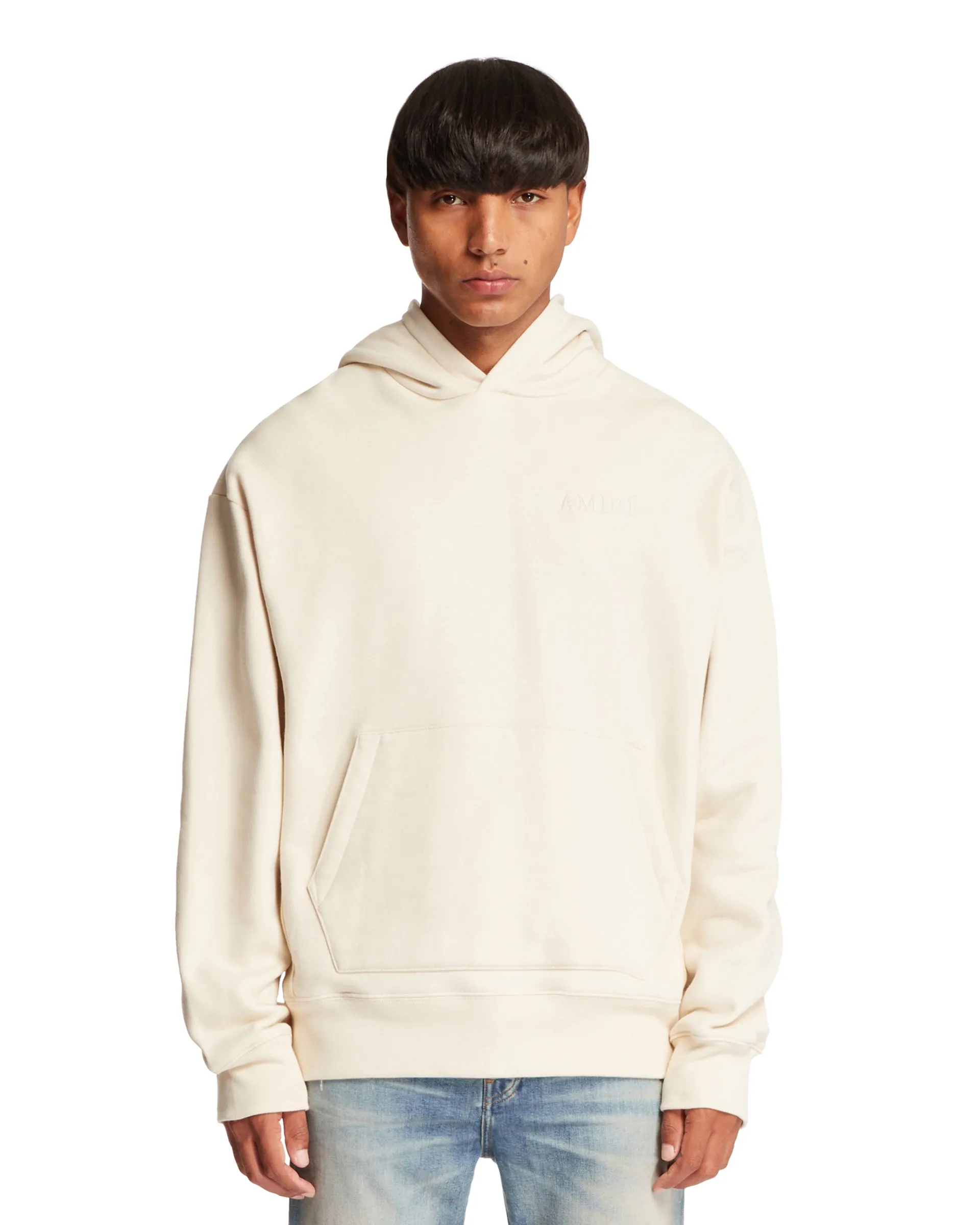 Beige Logoed Hoodie