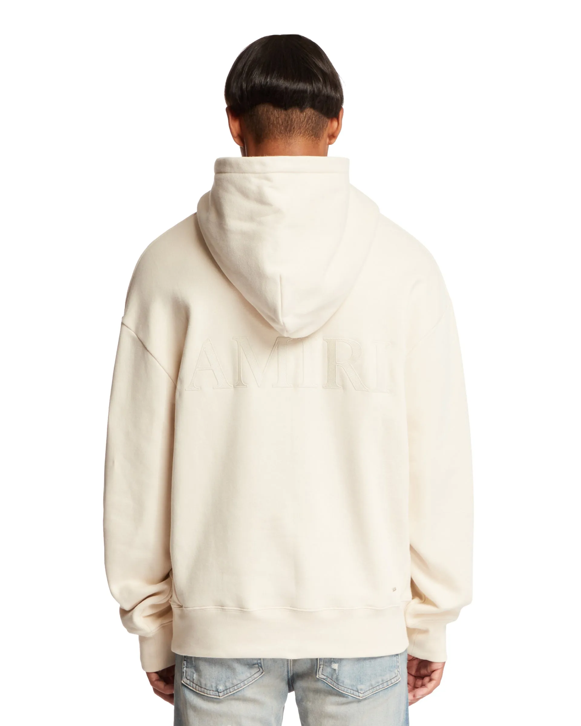 Beige Logoed Hoodie