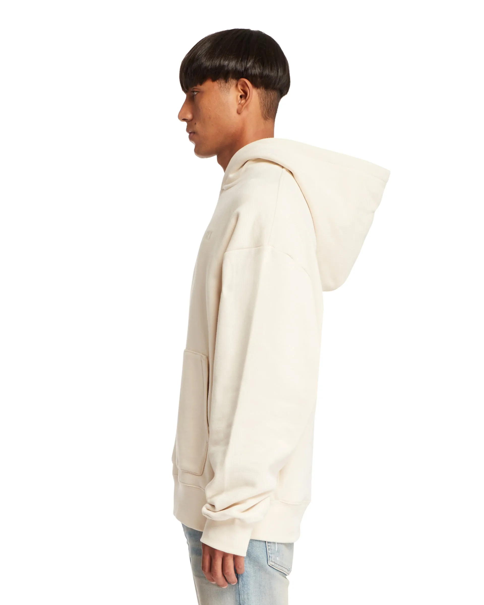 Beige Logoed Hoodie