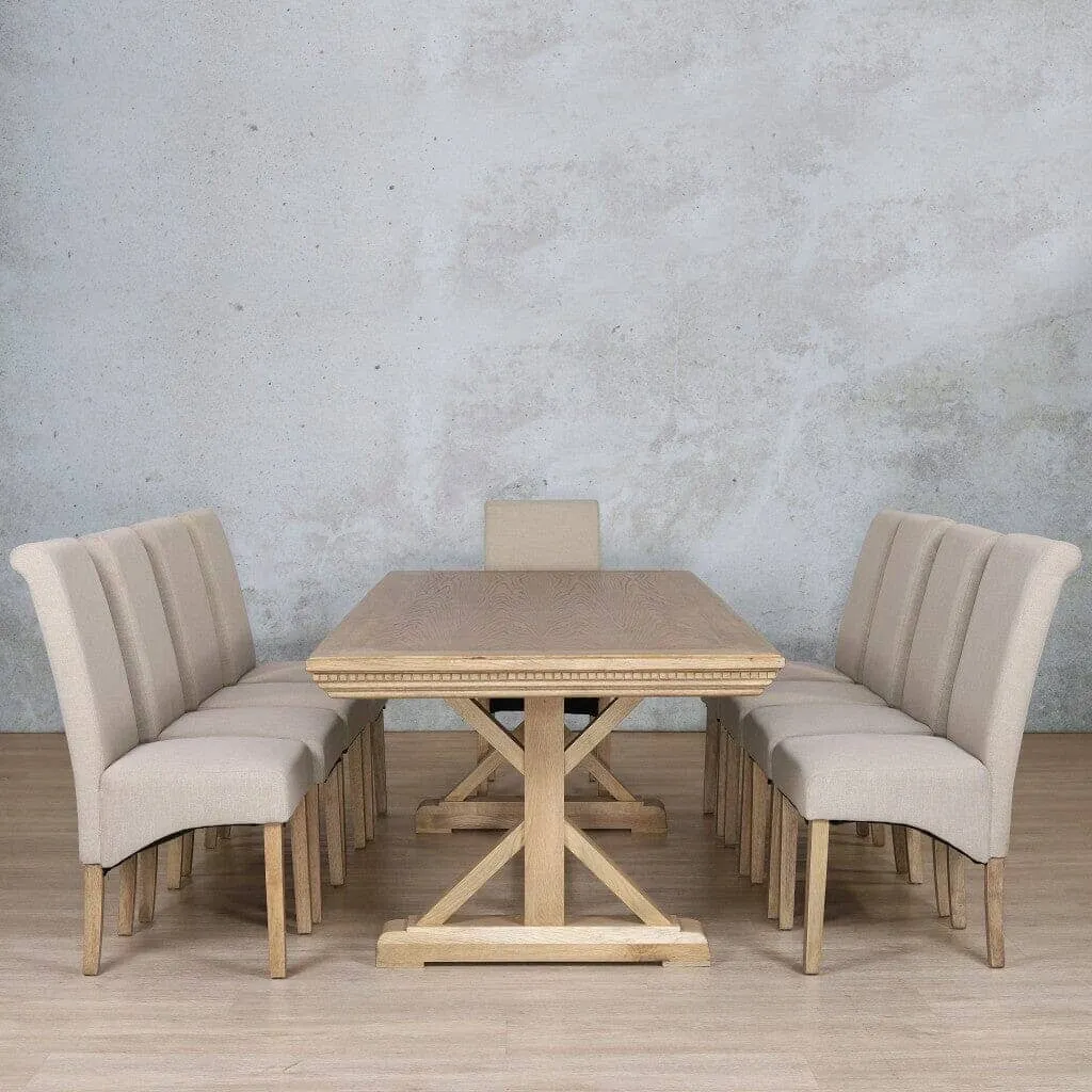 Berkeley Fluted Wood Top & Windsor 10 Seater Dining Set