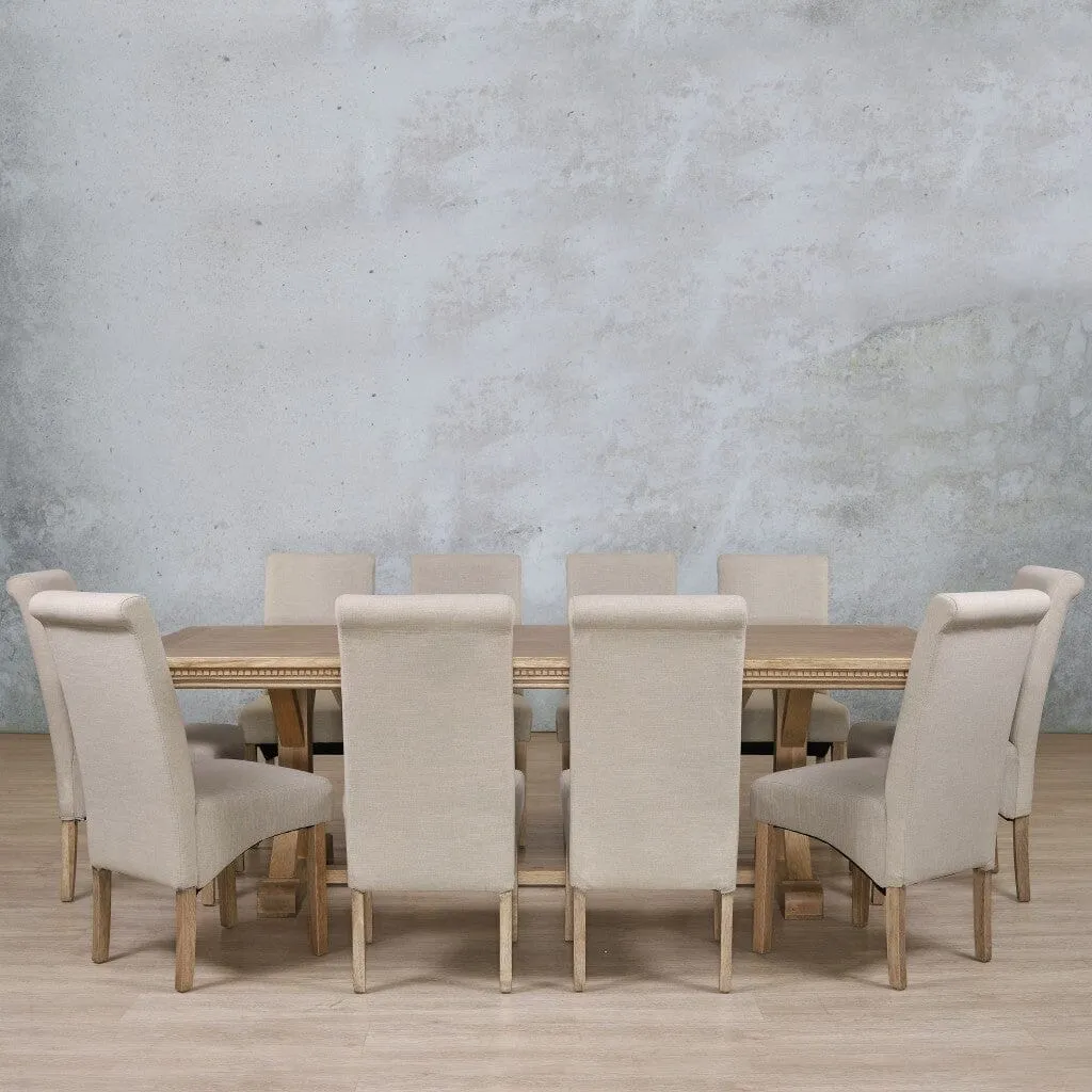 Berkeley Fluted Wood Top & Windsor 10 Seater Dining Set