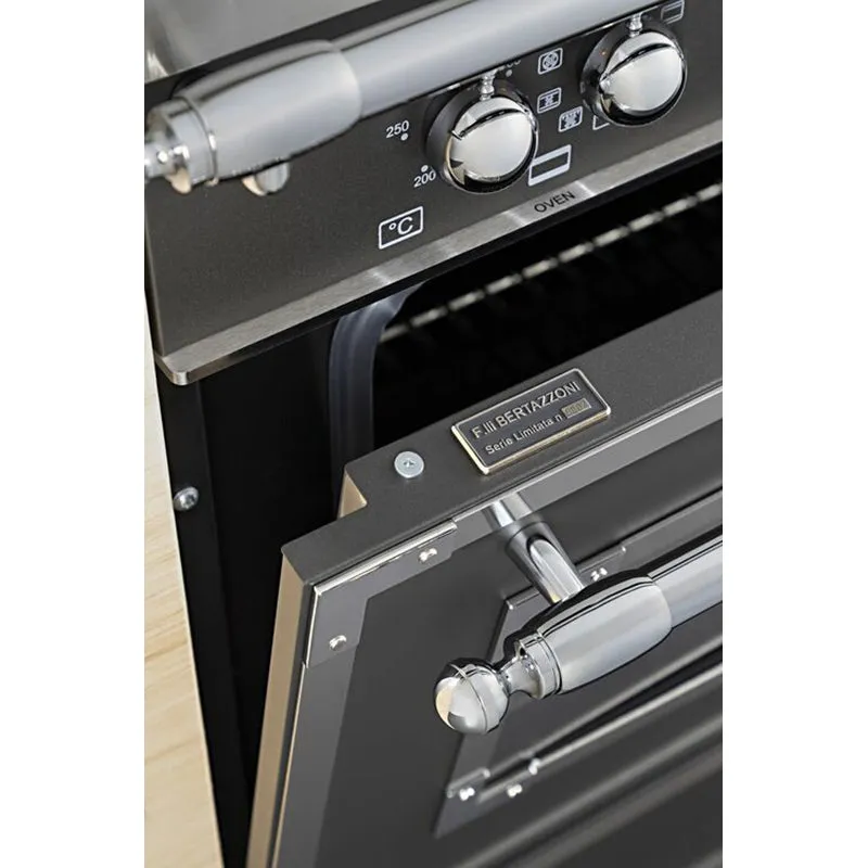 Bertazzoni Heritage 100cm Induction Top Electric Range Cooker - Nero Matt | HER105I2ENET