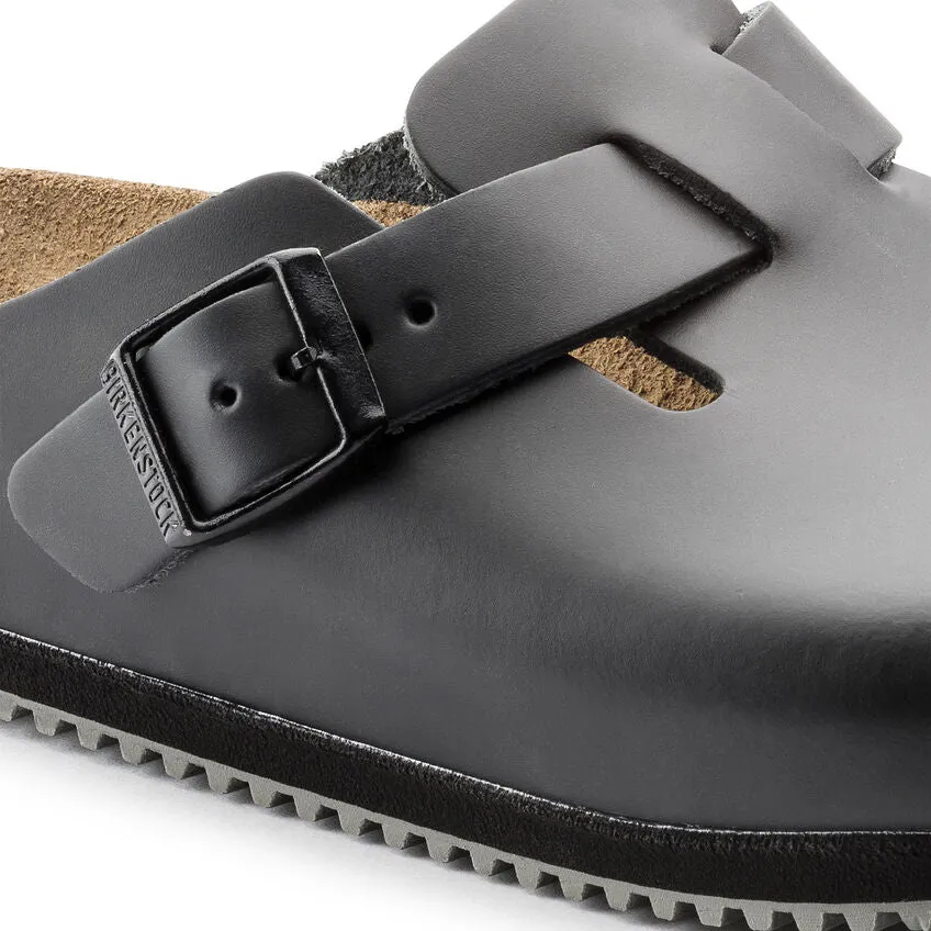 Birkenstock Boston Super Grip Leather Black