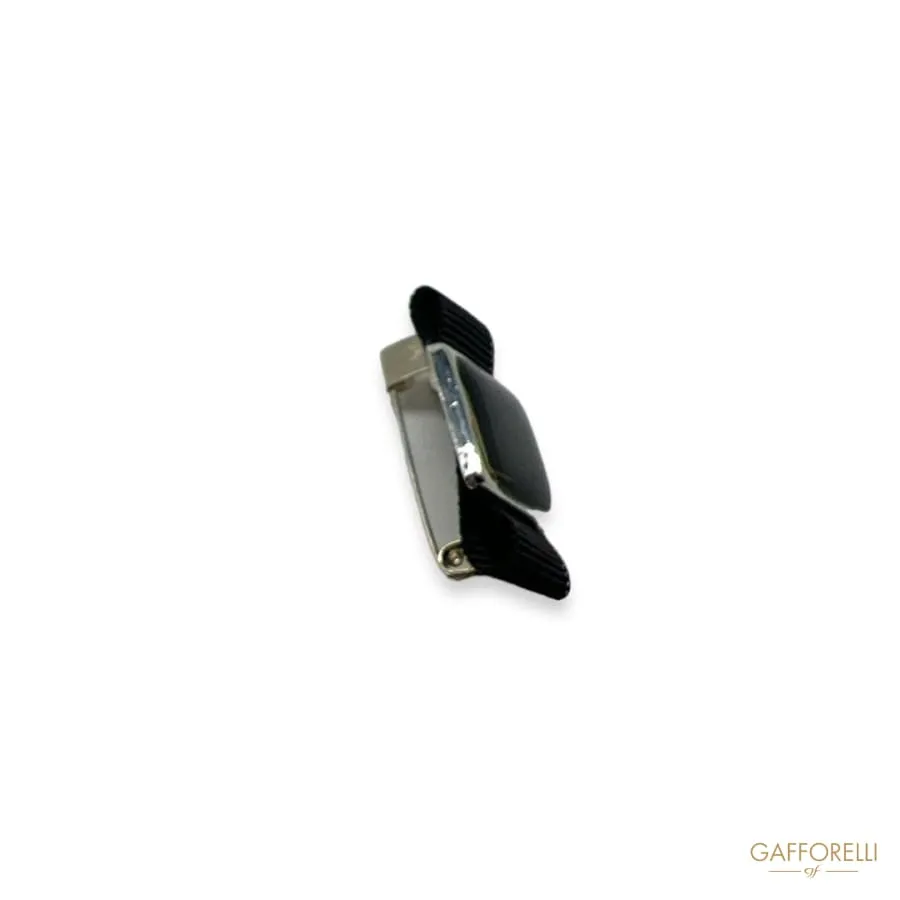 Bow Brooch with Square Gem U559 - Gafforelli Srl