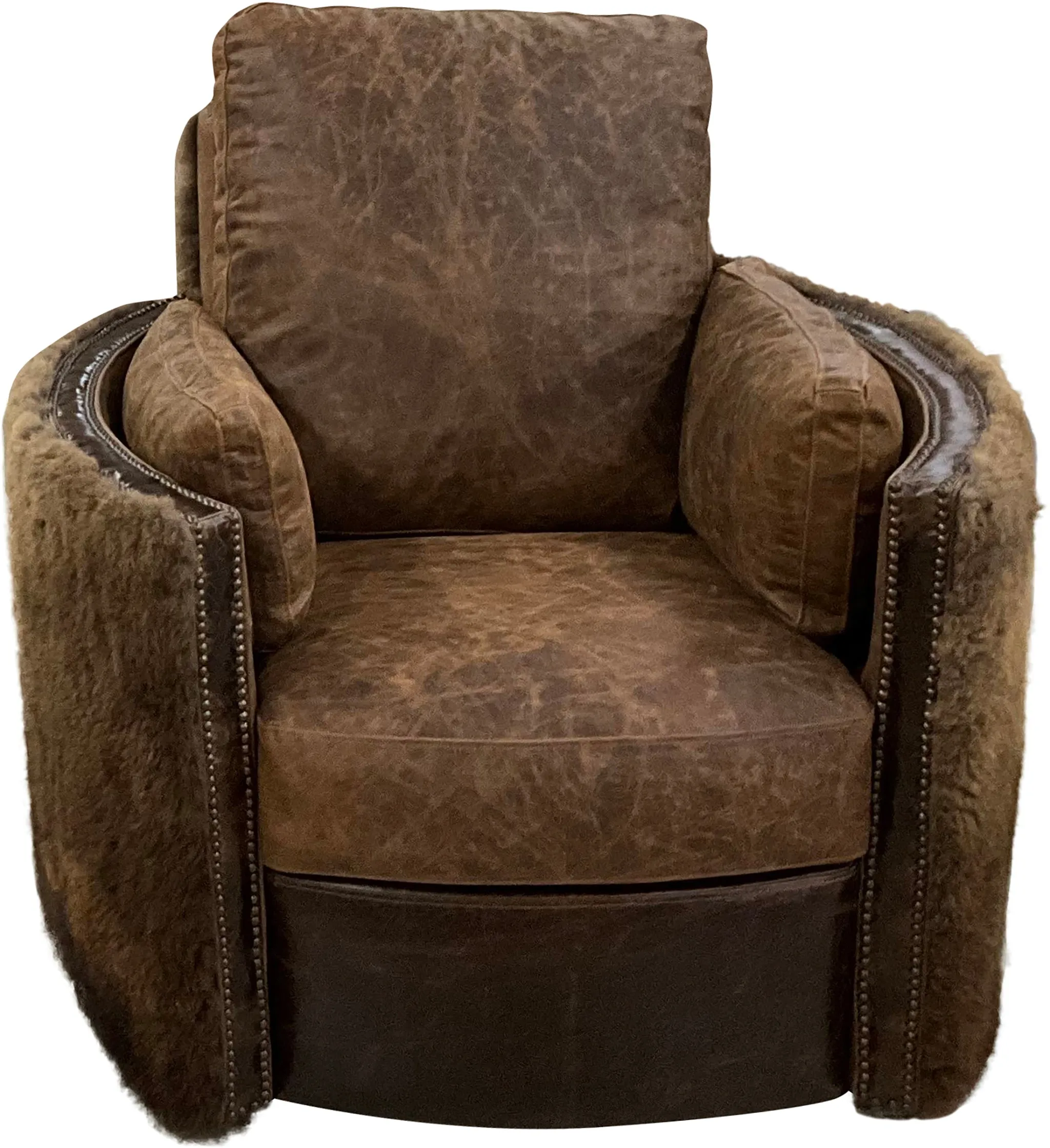 Buffalo Western Leather Swivel Glider Recliner