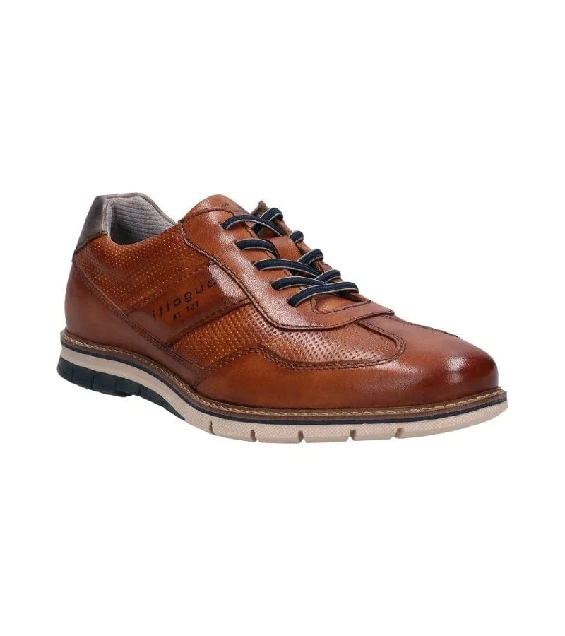 Bugatti Mens Lace Up Simone Comfort Casual Tan Shoe - 332-9711C-4100