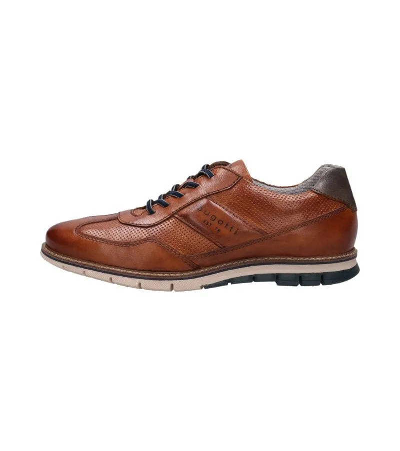 Bugatti Mens Lace Up Simone Comfort Casual Tan Shoe - 332-9711C-4100