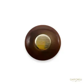 Button with Polyester Base and Brushed Metal Detail- Art. D418 - Gafforelli Srl