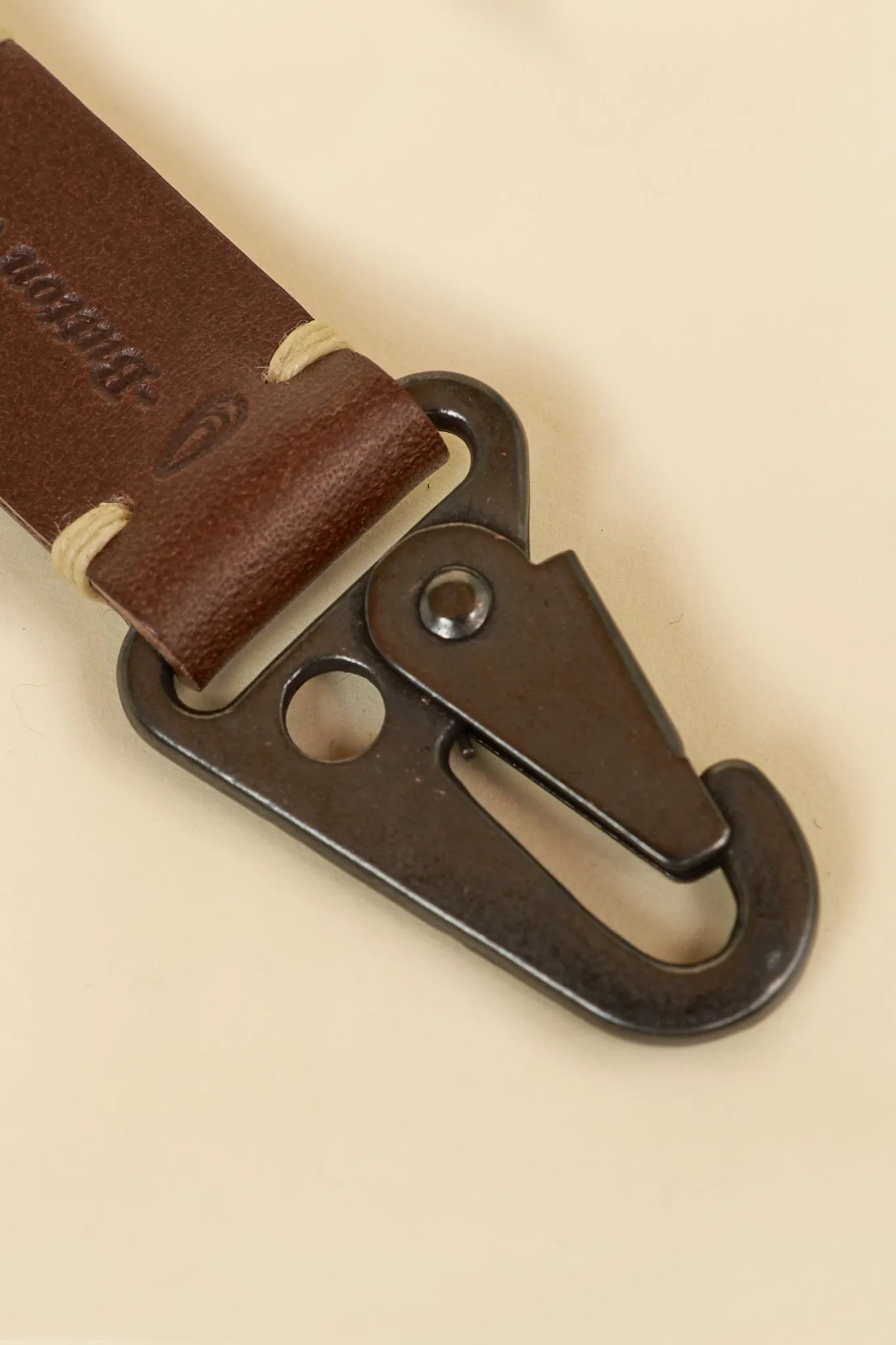 Button Works Black Line Military Spec Key Holder - Brown