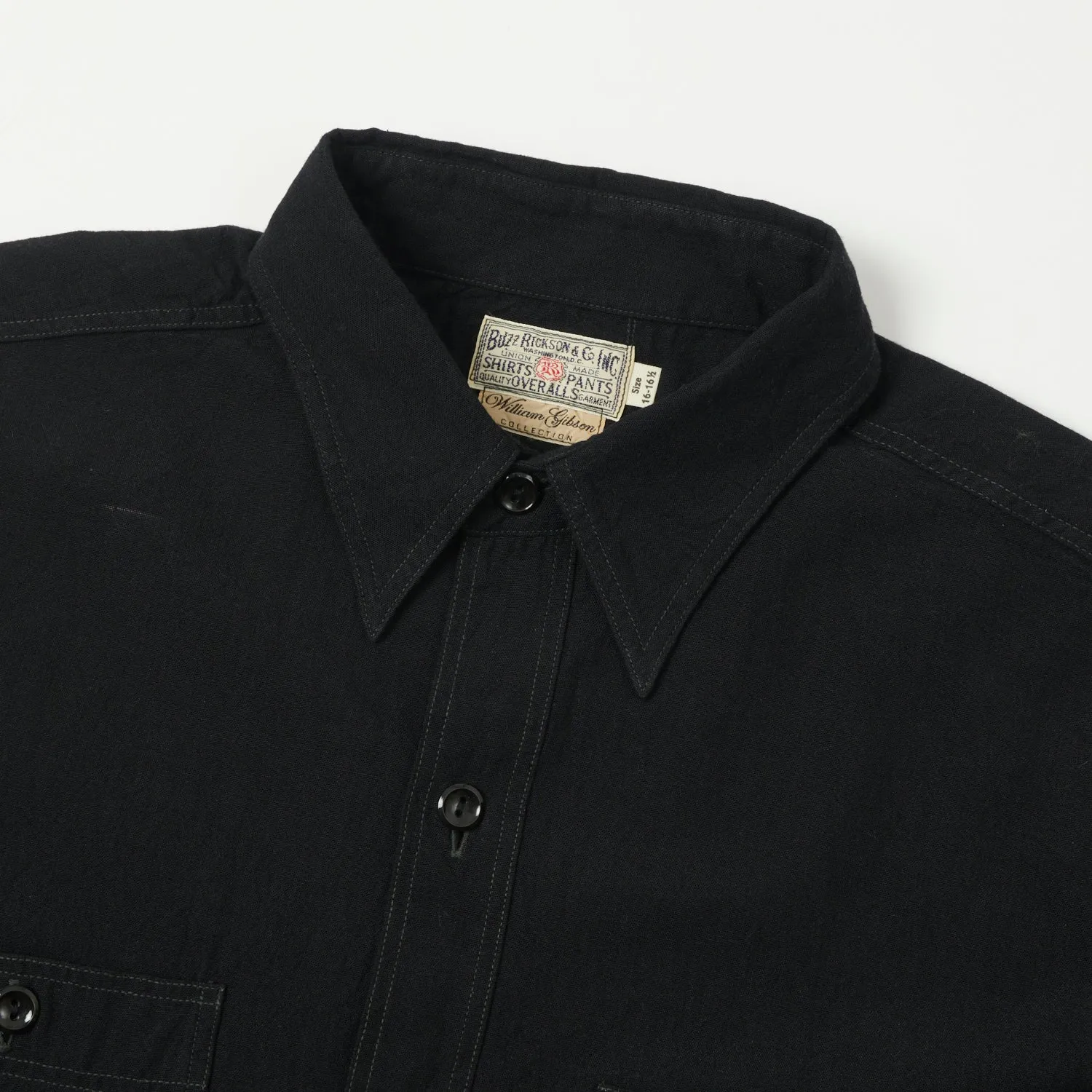 Buzz Ricksons x William Gibson Premium Black Chambray Work Shirt