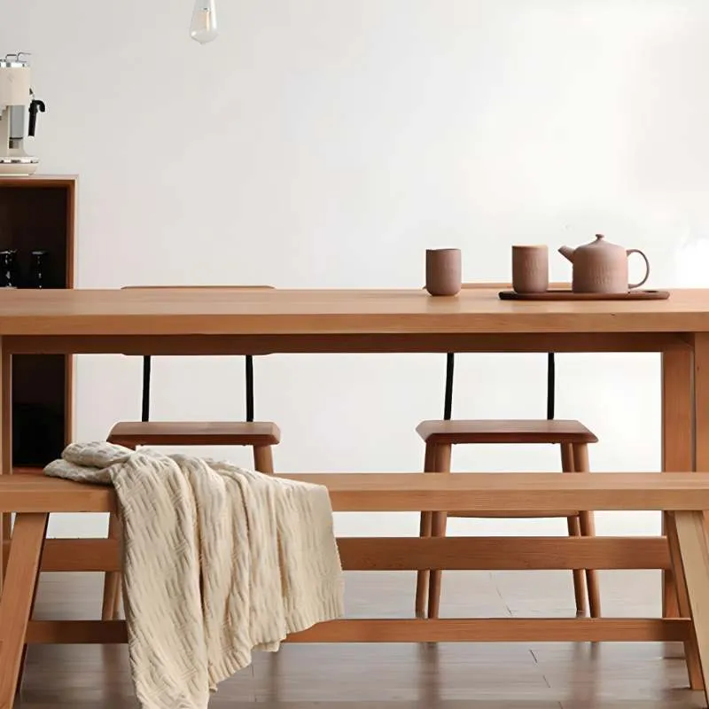 Solid Wood Cerasus Dining Table with Modern Design Finish