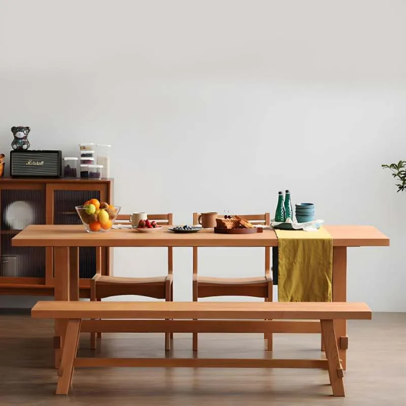 Solid Wood Cerasus Dining Table with Modern Design Finish