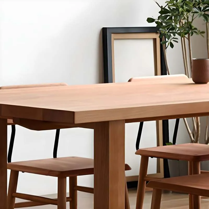 Solid Wood Cerasus Dining Table with Modern Design Finish