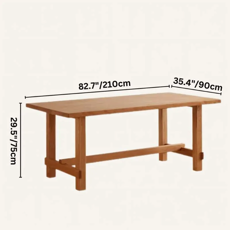 Solid Wood Cerasus Dining Table with Modern Design Finish