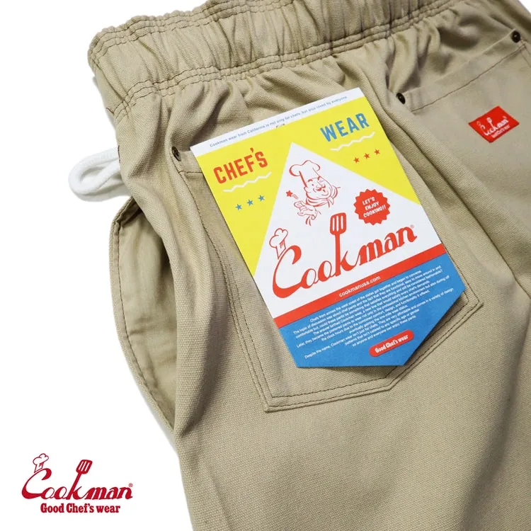 Cookman Chef Short Pants - Front pocket : Beige