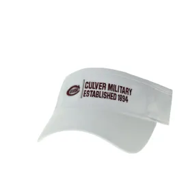 Cool Fit Visor - White Silver/Maroon Culver Military