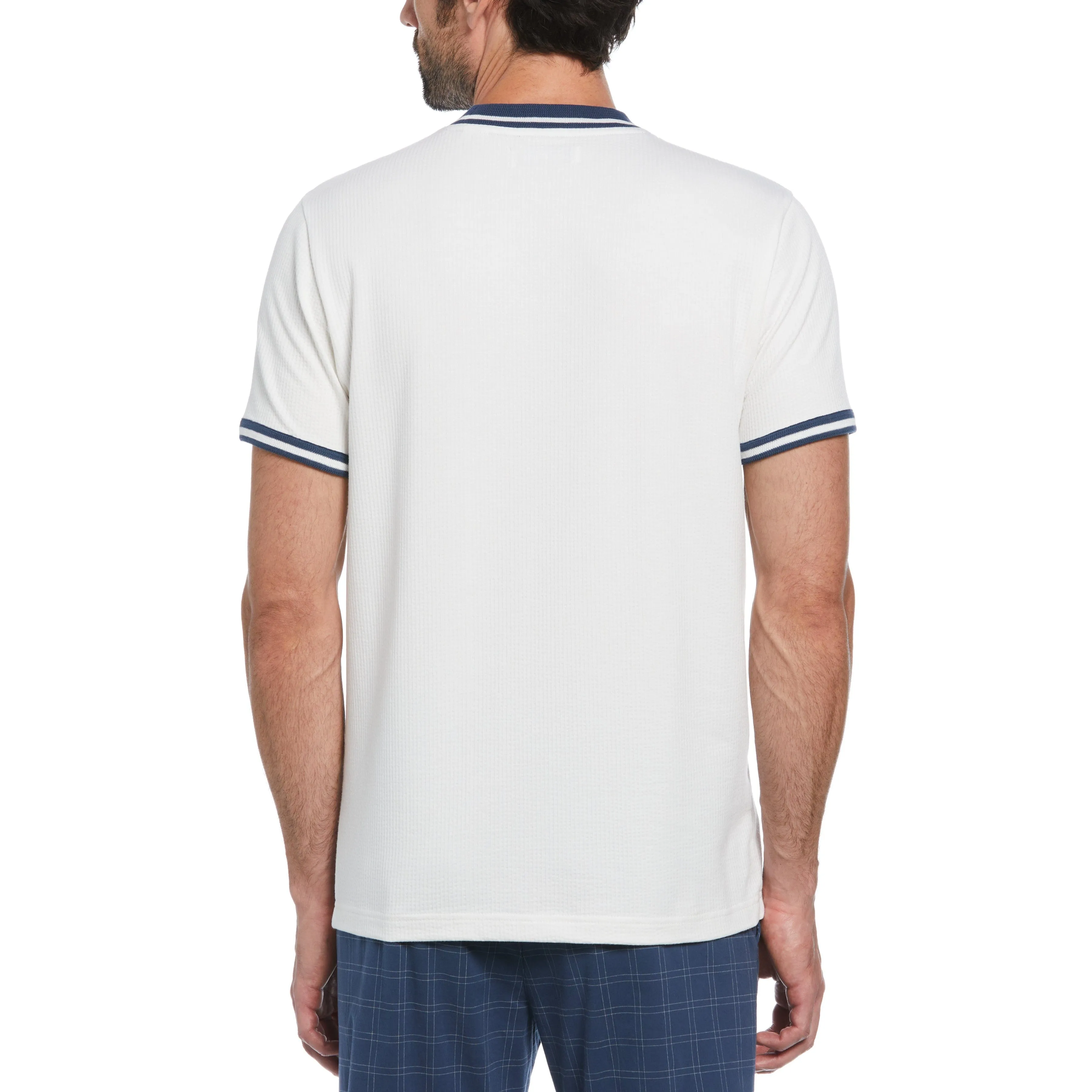 Cotton Seersucker Ringer Tee