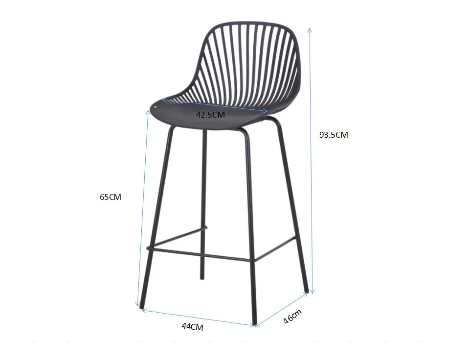 DANIELLA - Black Counter Stool