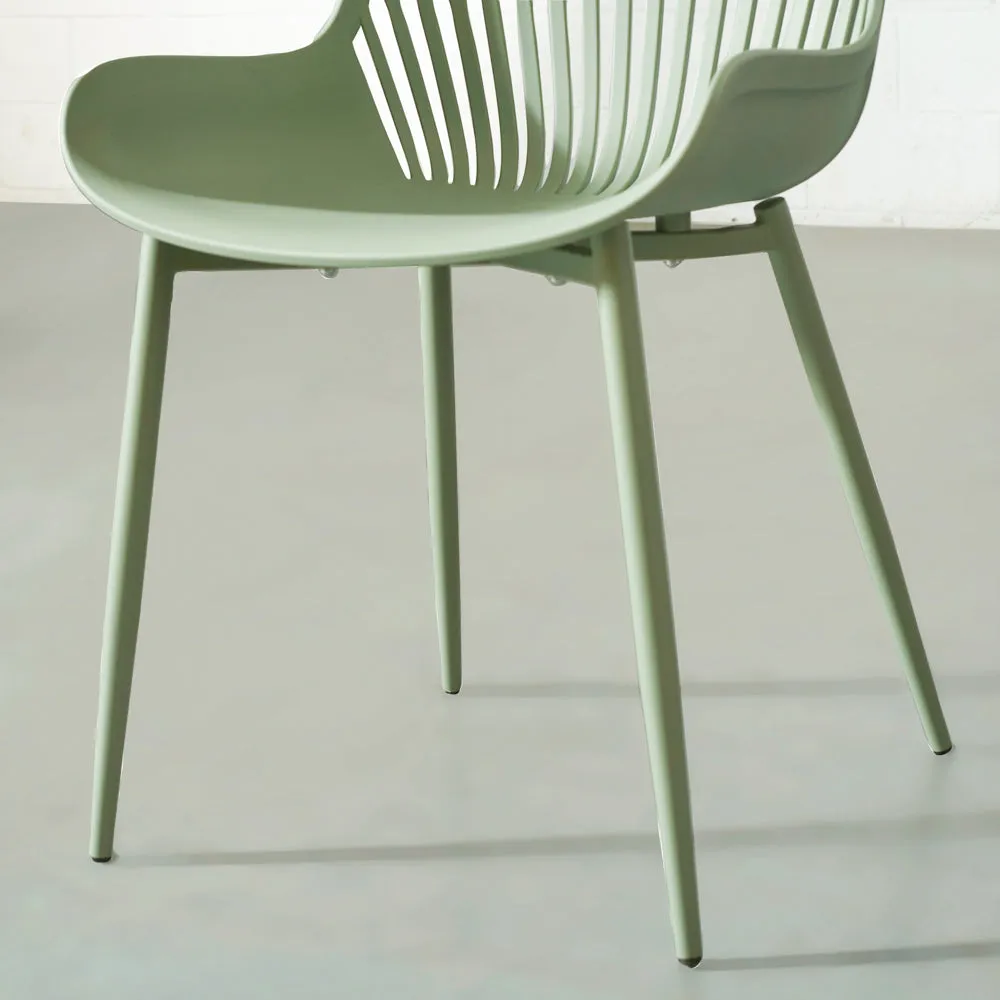 DANIELLA - Green Plastic Dining Chair