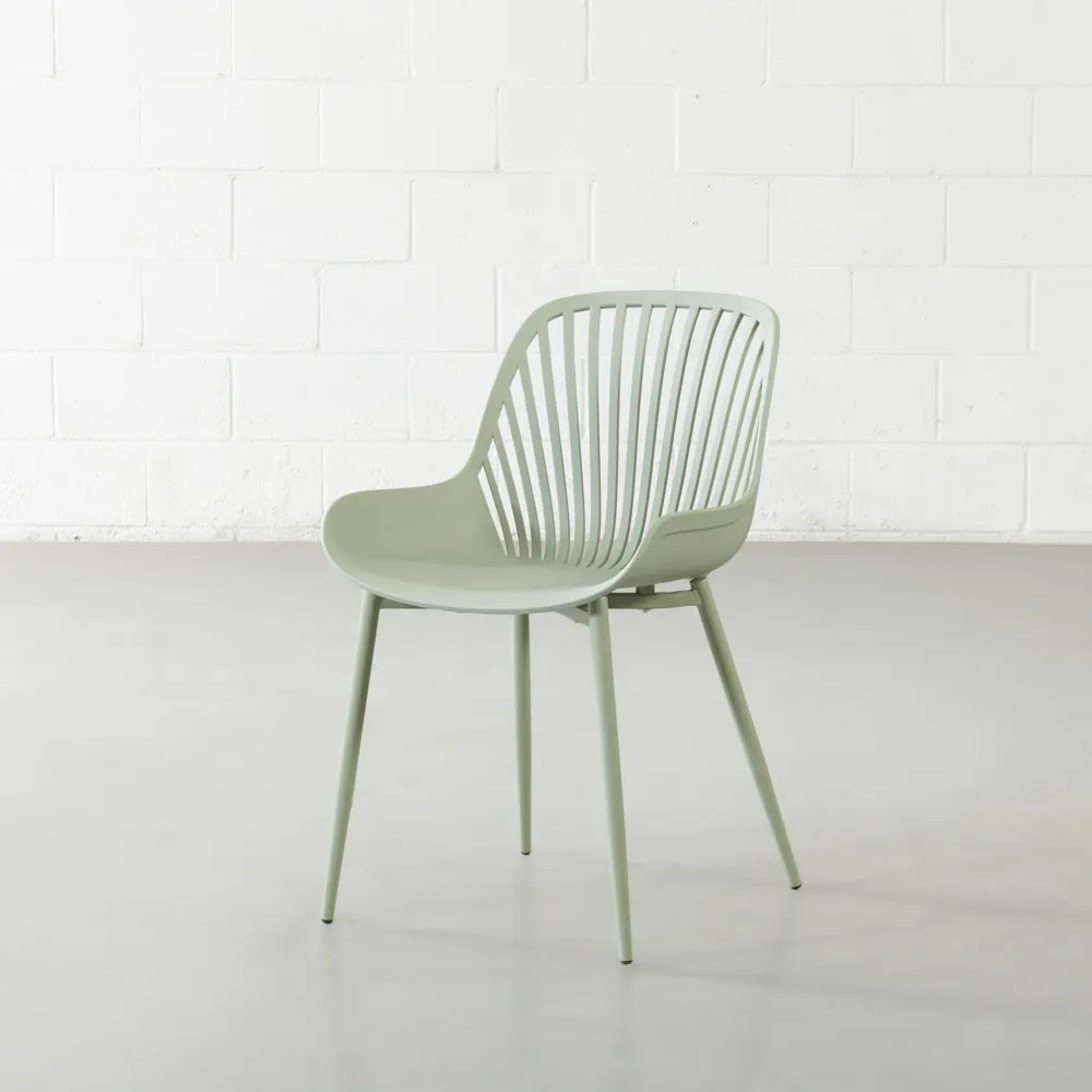 DANIELLA - Green Plastic Dining Chair