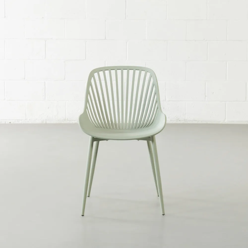 DANIELLA - Green Plastic Dining Chair