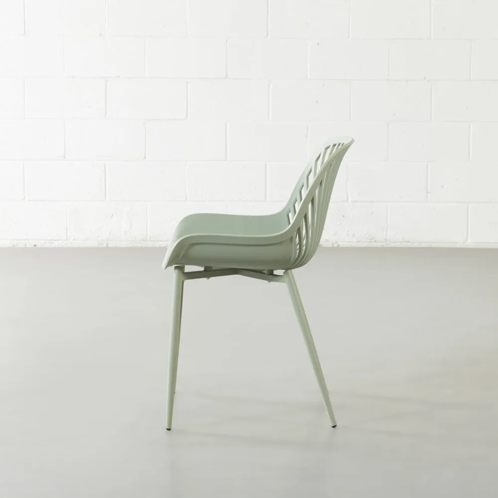 DANIELLA - Green Plastic Dining Chair