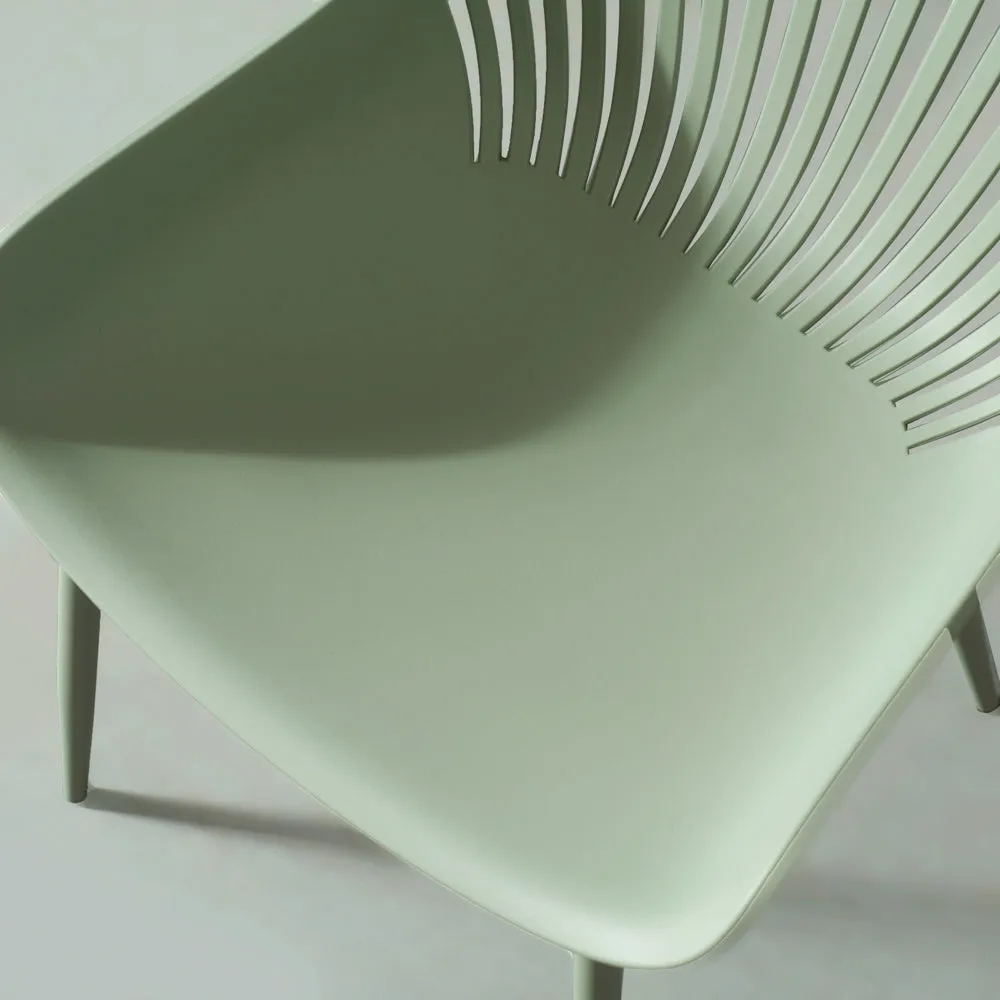 DANIELLA - Green Plastic Dining Chair