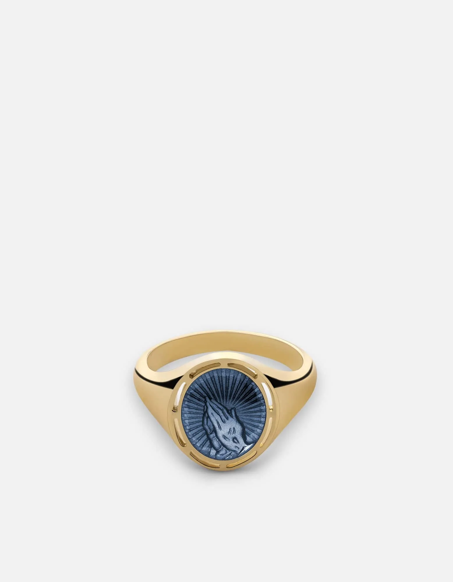 Divini Ring, Gold Vermeil/Light Blue